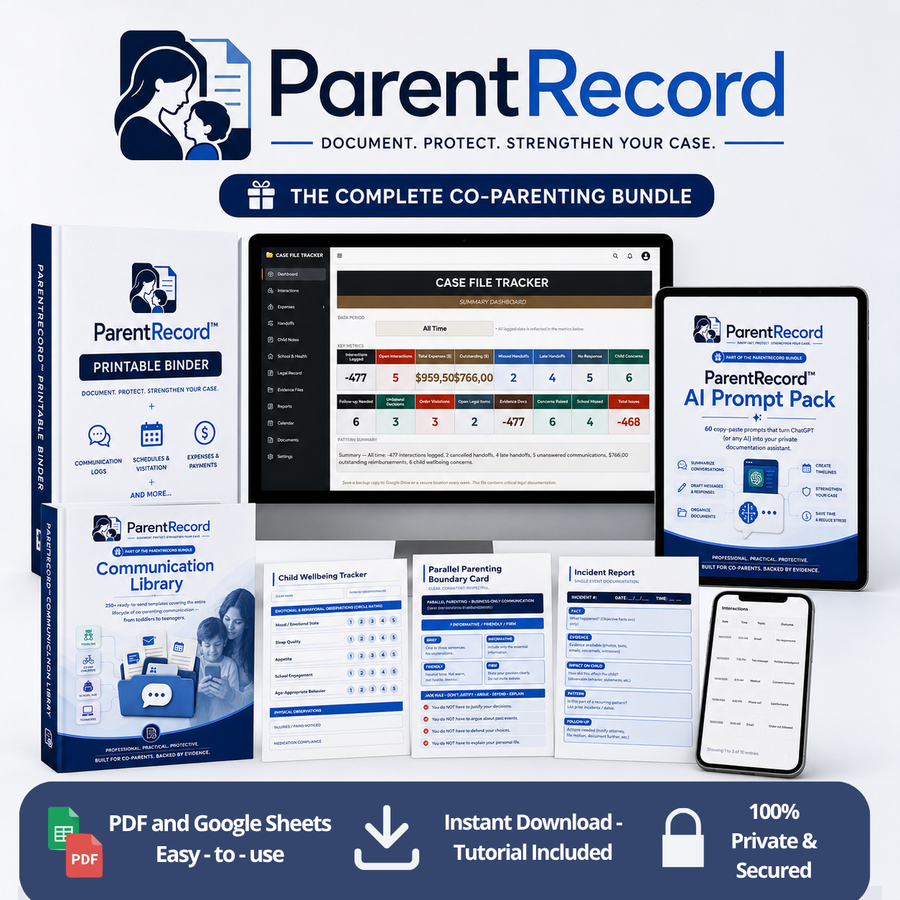 Mockup del producto ParentRecord