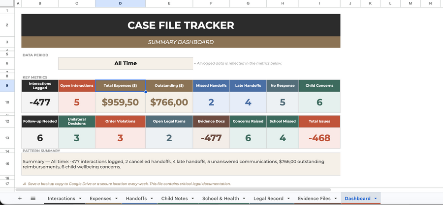 ParentRecord Digital Tracker — screen 8