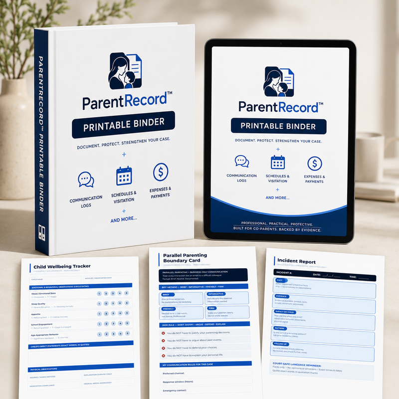 ParentRecord Printable Binder